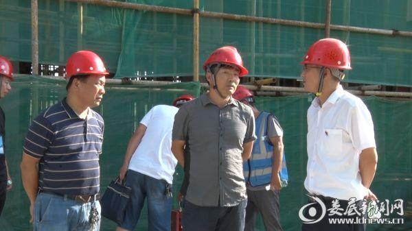 青树坪镇党委书记李国庆向项目负责人了解情况