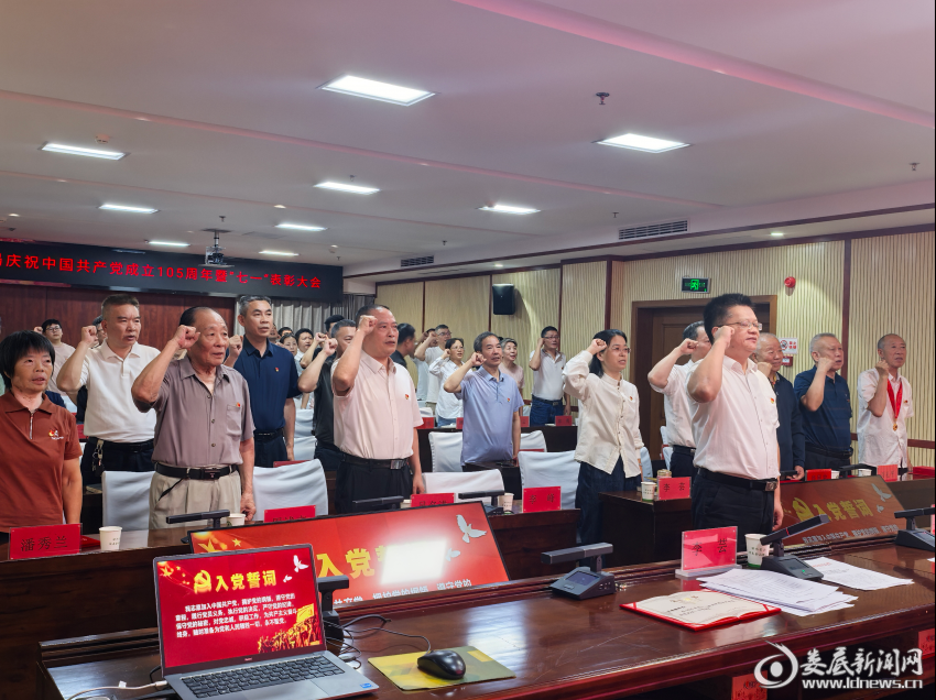 （全体党员重温入党誓词）
